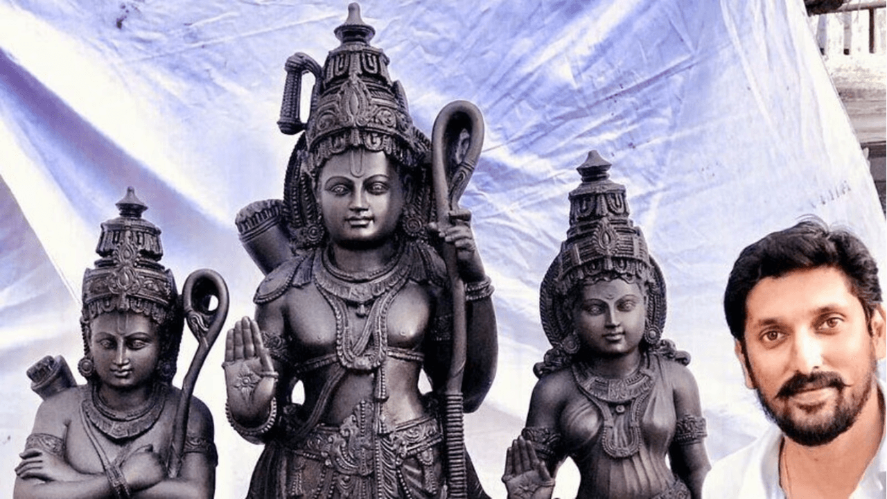 51 Inch Tall Krishna Shila Idol Of Lord Ram
