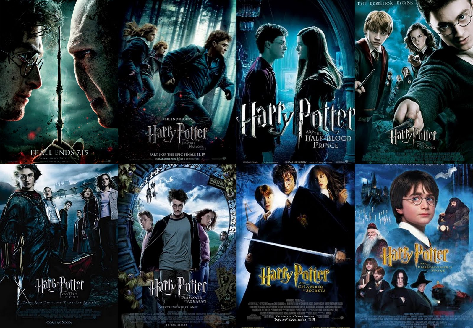 Chronological Order Of Harry Potter Movies