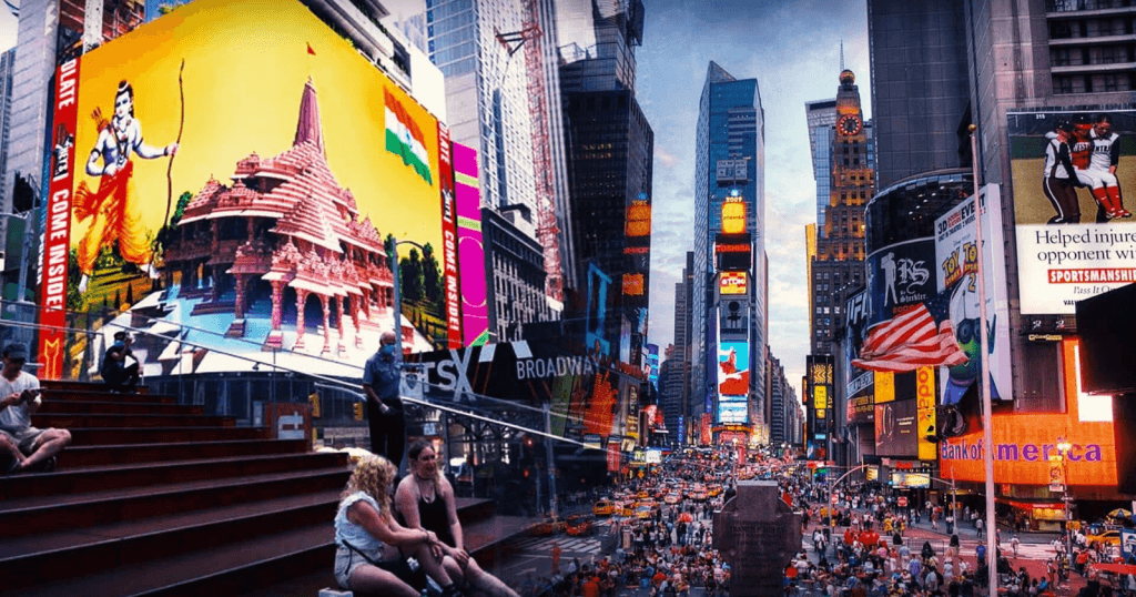 Times Square In New York Set To Broadcast Live The Historic Ram Mandir Consecration Ceremony