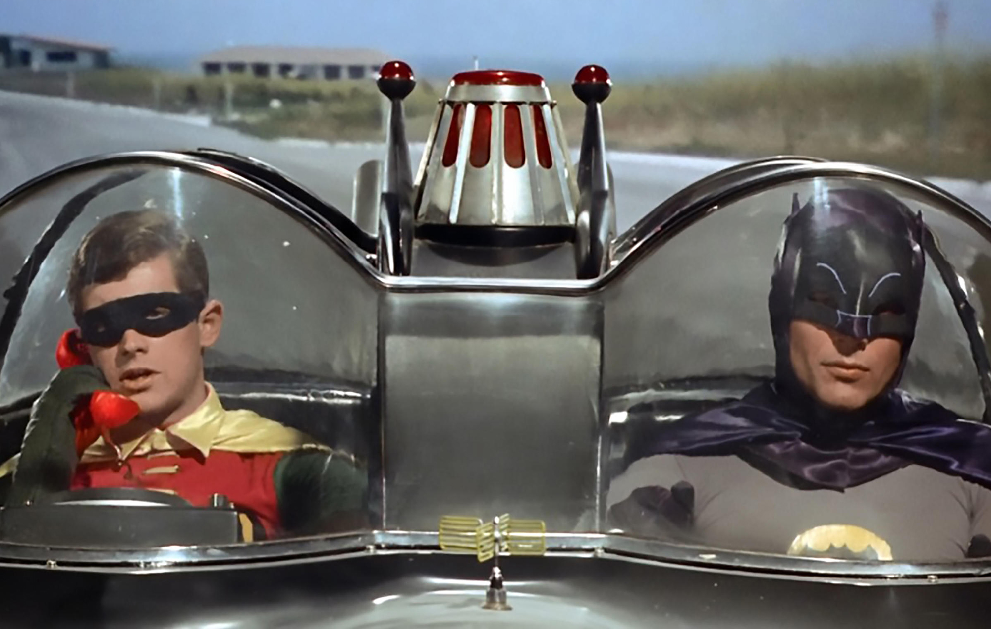 Batman American Abc Network Tv Series 1966 68 With Adam West At Right And Burt Ward As Robin