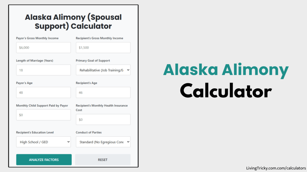Alaska Alimony Calculator