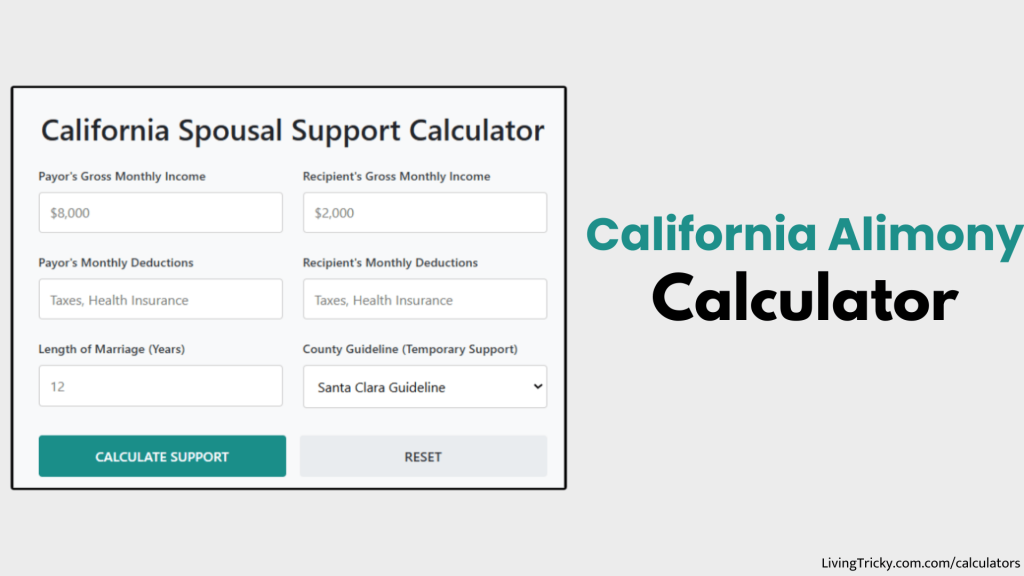 California Alimony Calculator