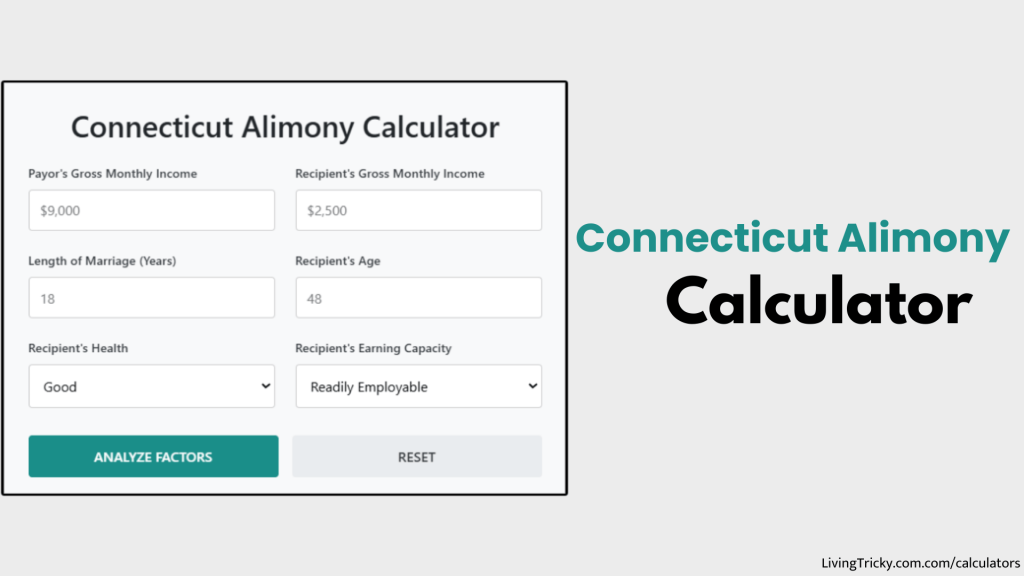 Connecticut Alimony Calculator