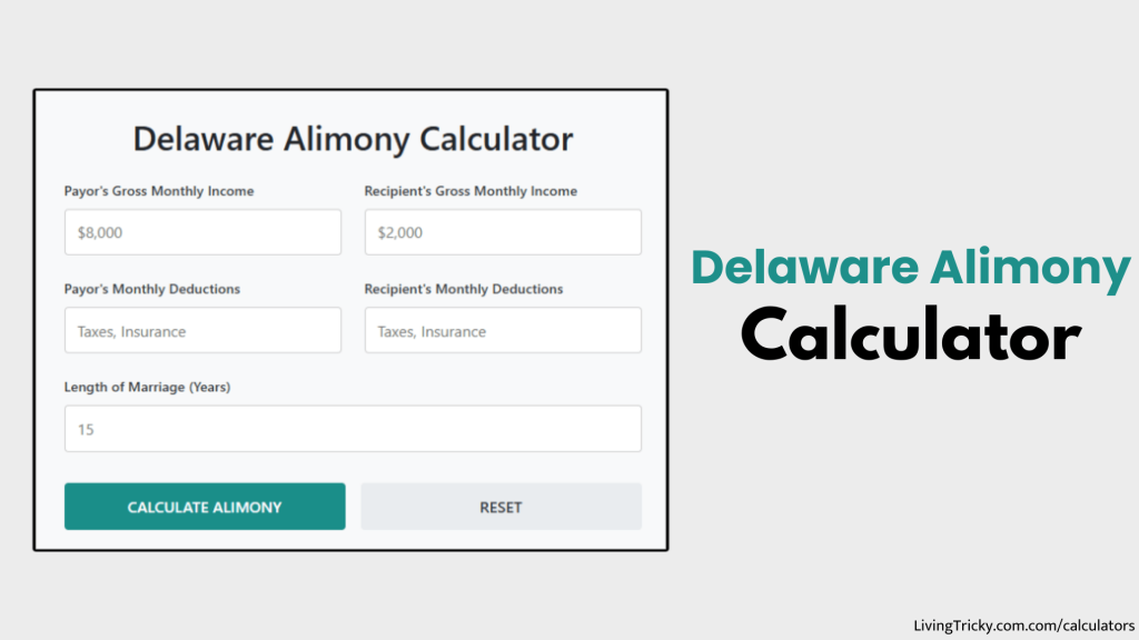 Delaware Alimony Calculator