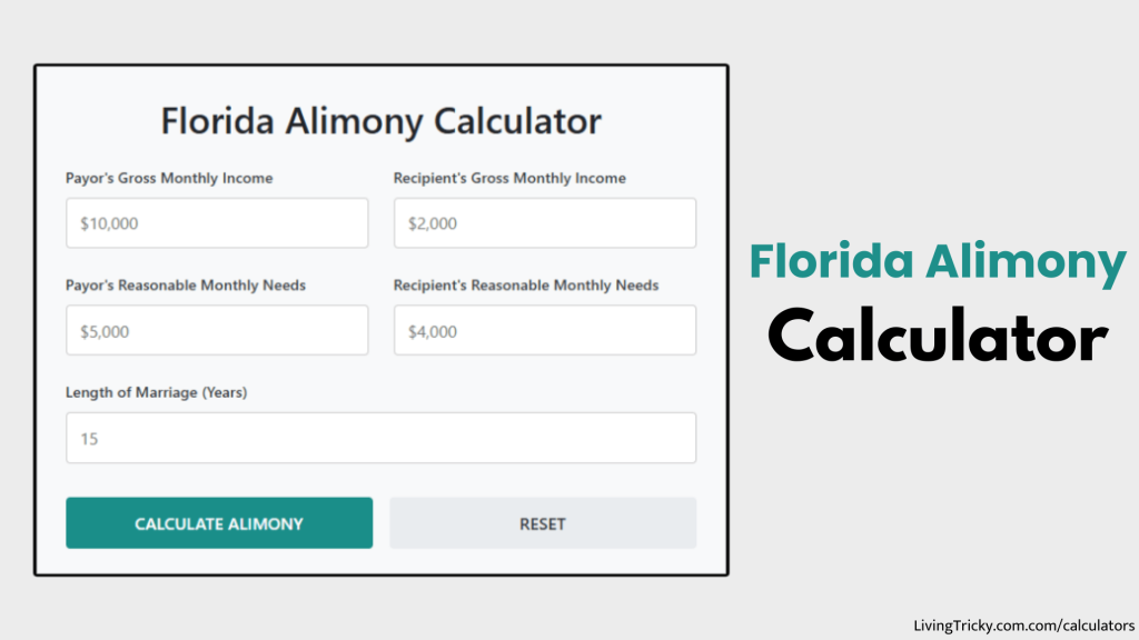 Florida Alimony Calculator