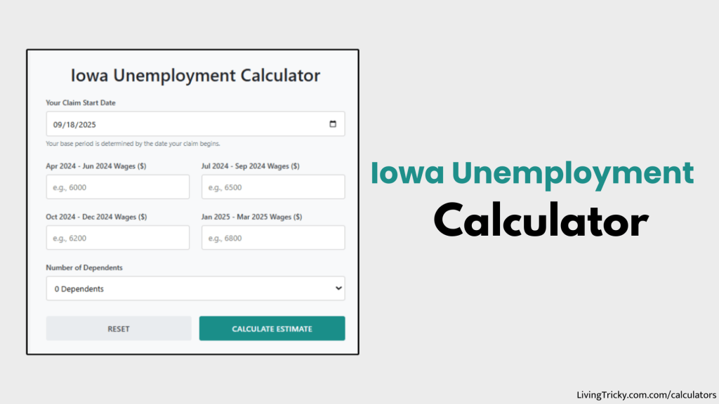 Iowa Unemployment Calculator