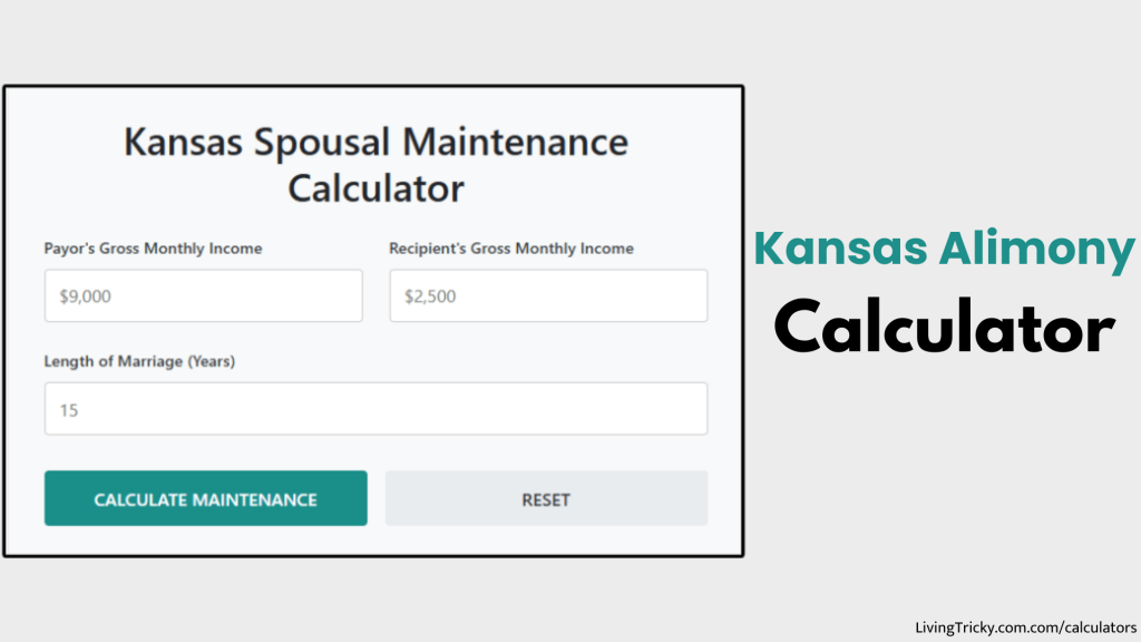 Kansas Alimony Calculator
