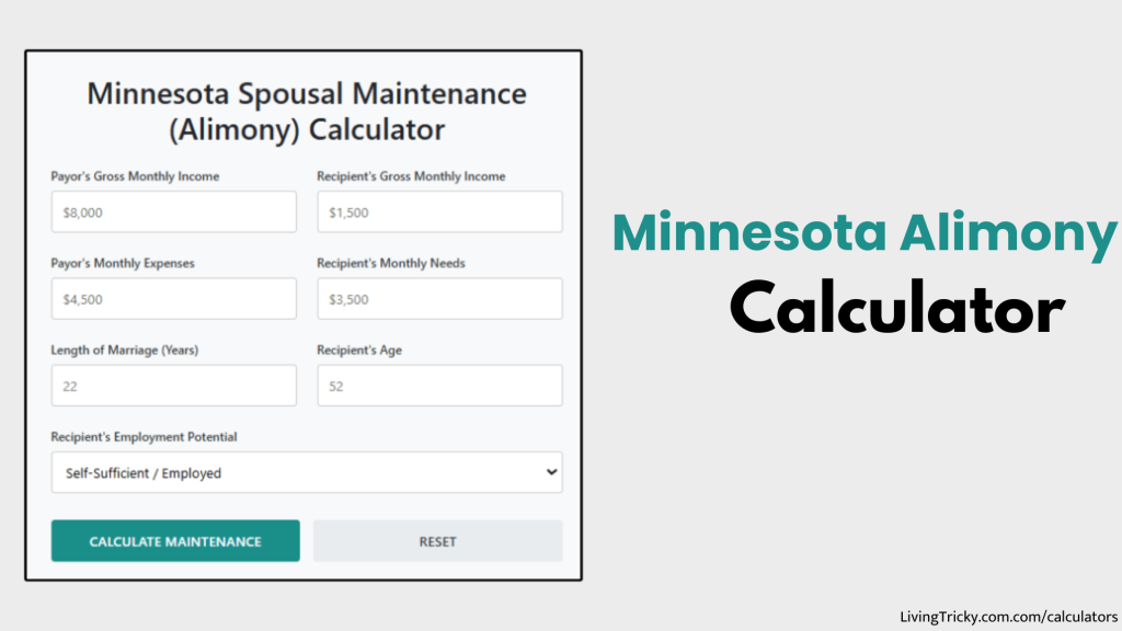 Minnesota Alimony Calculator