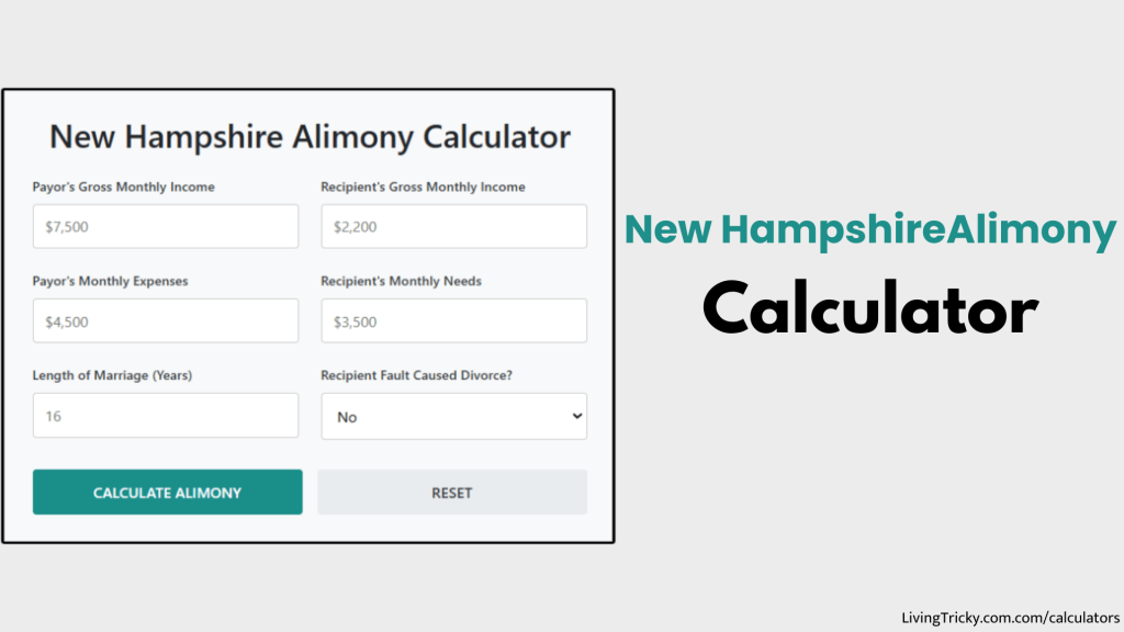 New Hampshire Alimony Calculator