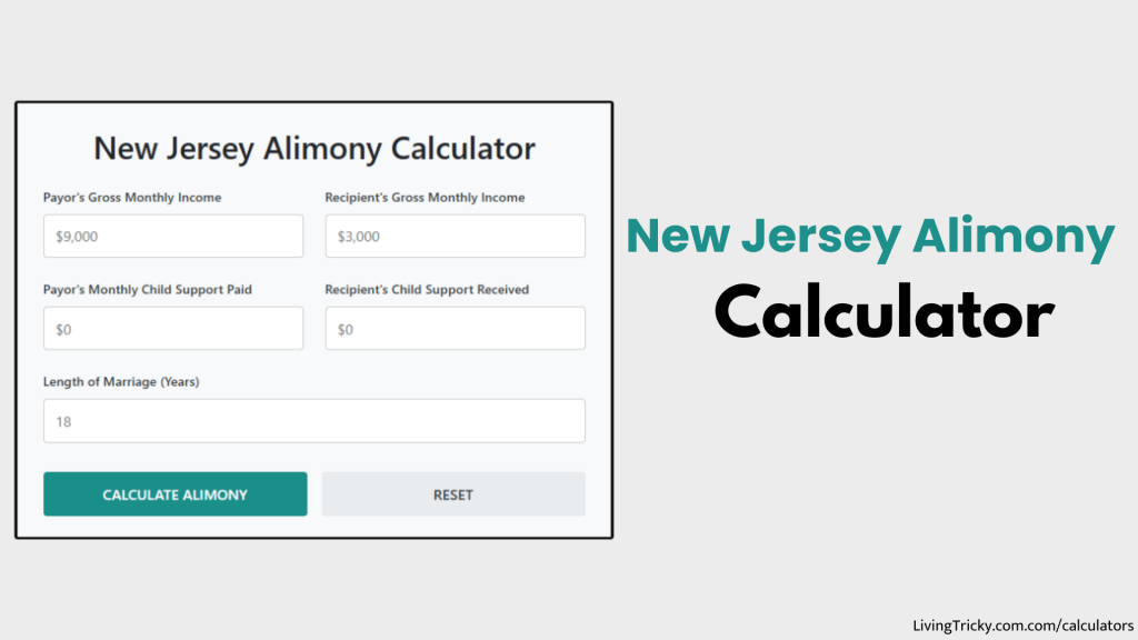 New Jersey Alimony Calculator
