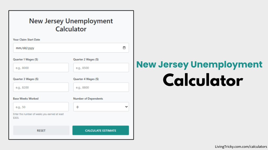 New Jersey Unemployment Calculator