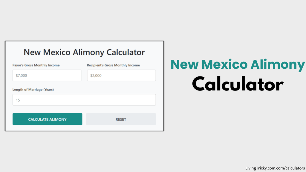 New Mexico Alimony Calculator
