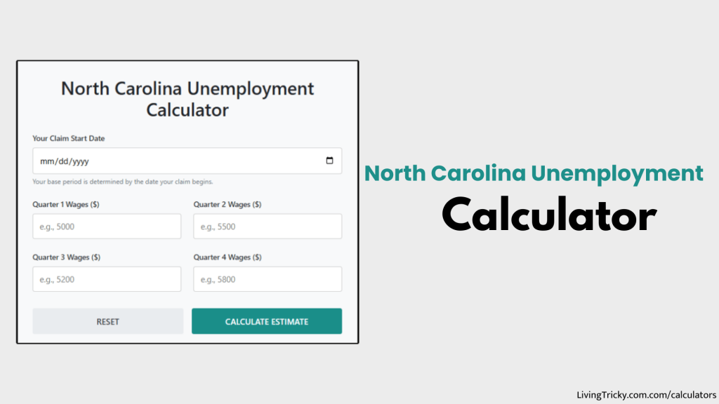 North Carolina Unemployment Calculator