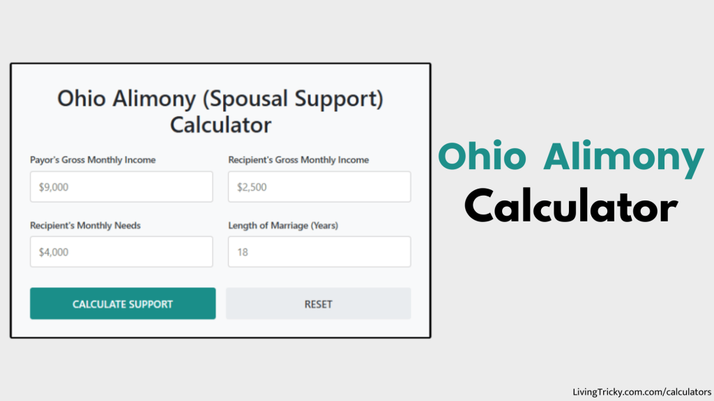 Ohio Alimony Calculator