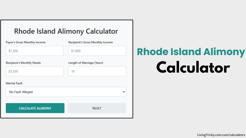 Rhode Island Alimony Calculator