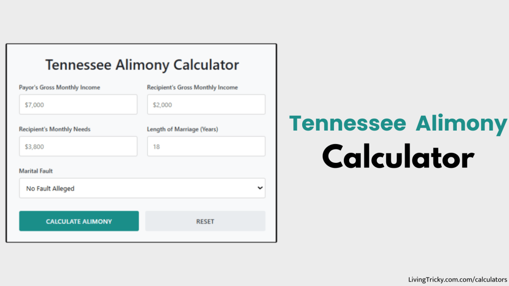 Tennessee Alimony Calculator