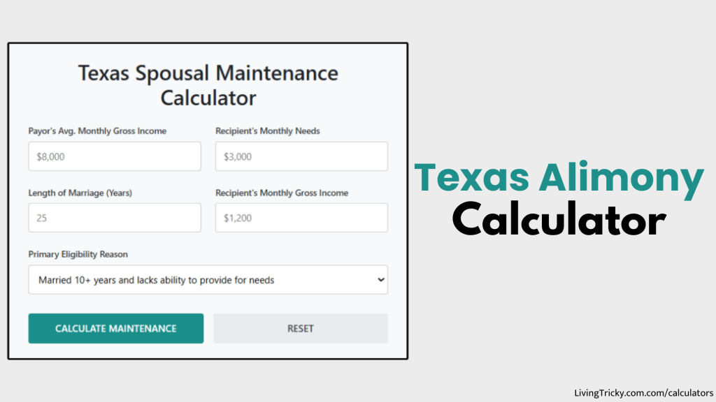 Texas Alimony Calculator