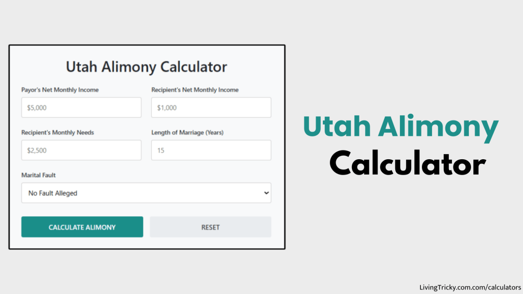 Utah Alimony Calculator