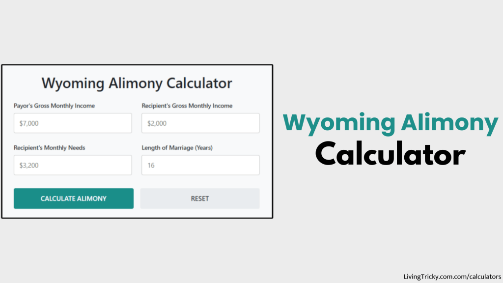 Wyoming Alimony Calculator