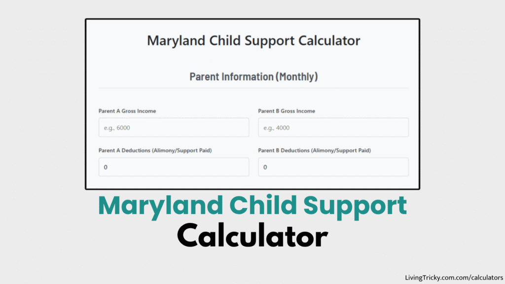 Maryland Child Support Calculator