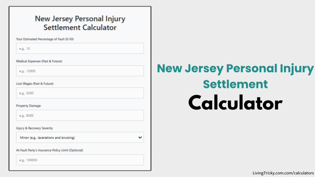 New Jersey Personal Injury Settlement Calculator