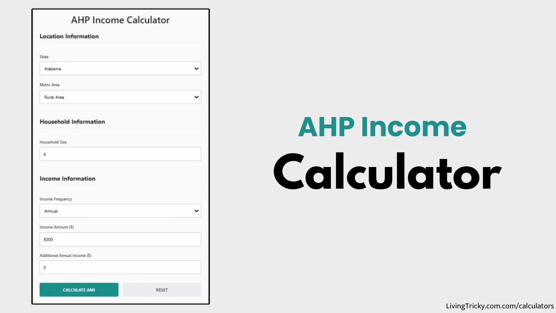 AHP Income Calculator – LivingTricky