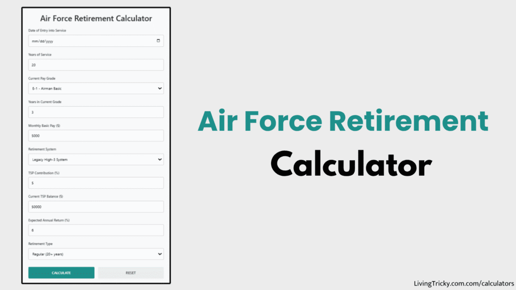 Air Force Retirement Calculator