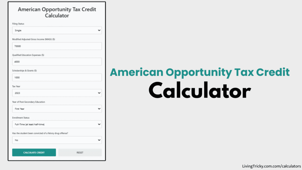 American Opportunity Tax Credit Calculator