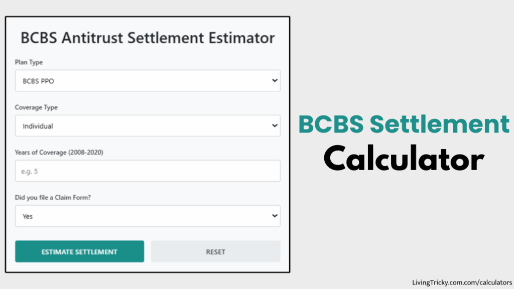 BCBS Settlement Calculator
