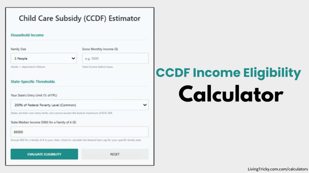 CCDF Income Eligibility Calculator