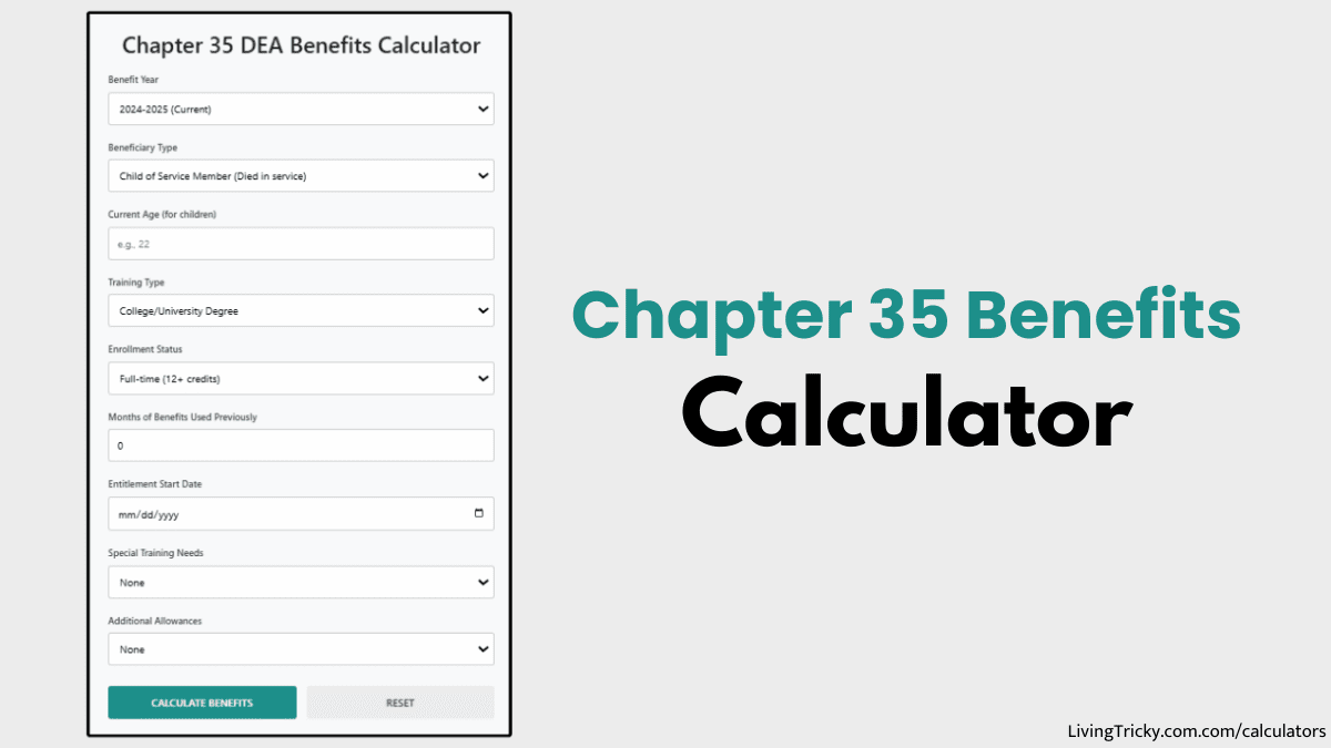 Chapter 35 Benefits Calculator – LivingTricky