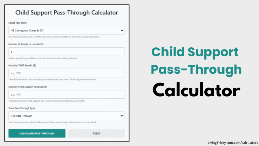 Child Support Pass Through Calculator