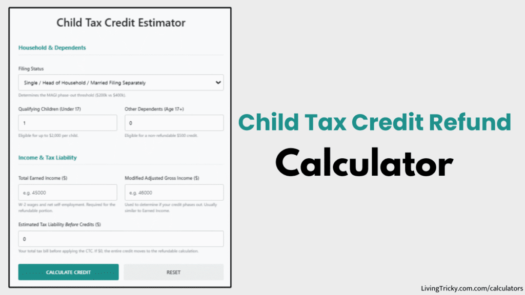 Child Tax Credit Refund Calculator