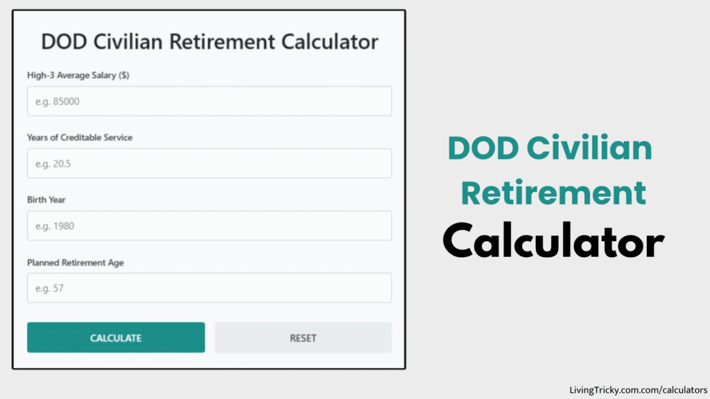 DOD Civilian Retirement Calculator