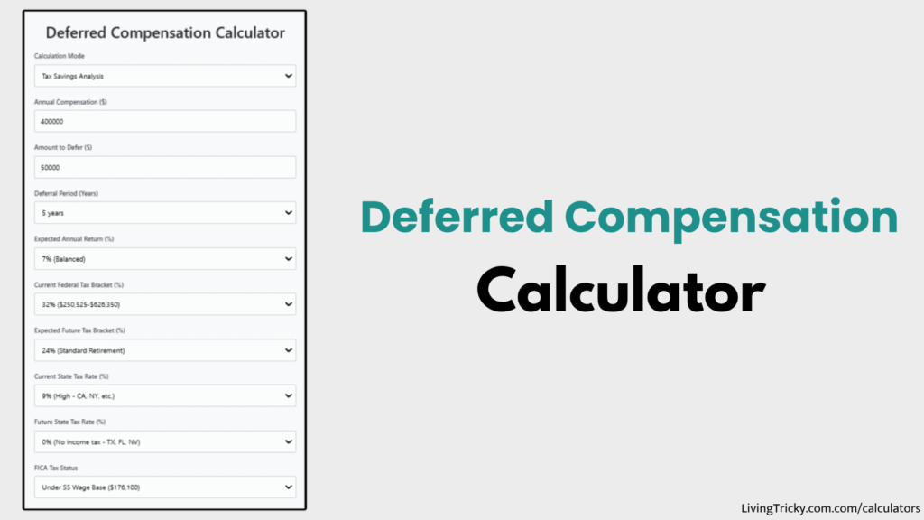 Deferred Compensation Calculator