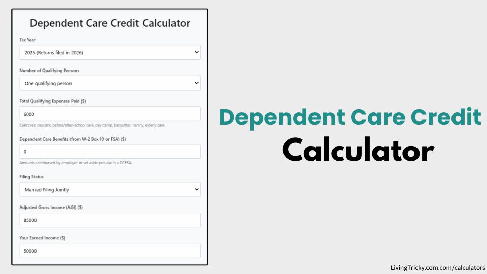 Dependent Care Credit Calculator