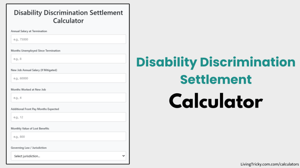Disability Discrimination Settlement Calculator