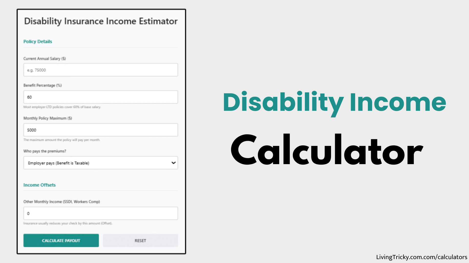 Disability Income Calculator – LivingTricky