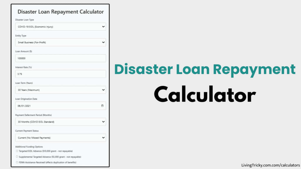 Disaster Loan Repayment Calculator