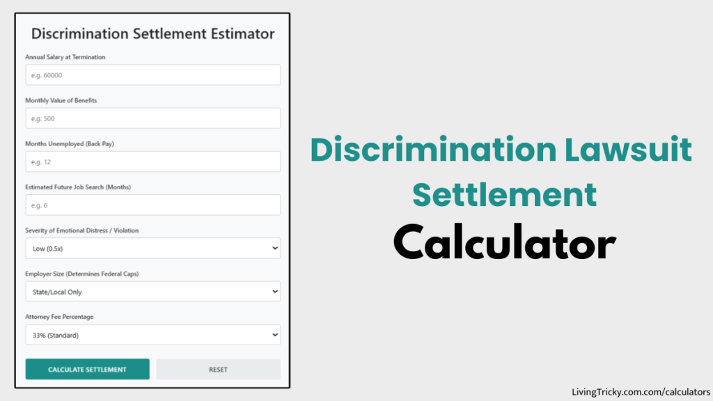 Discrimination Lawsuit Settlement Calculator