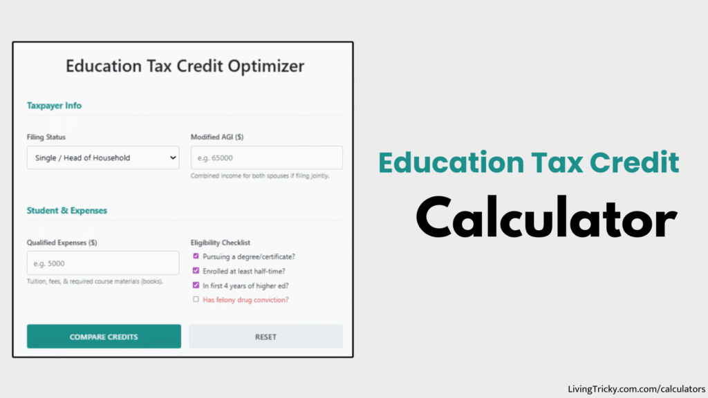 Education Tax Credit Calculator