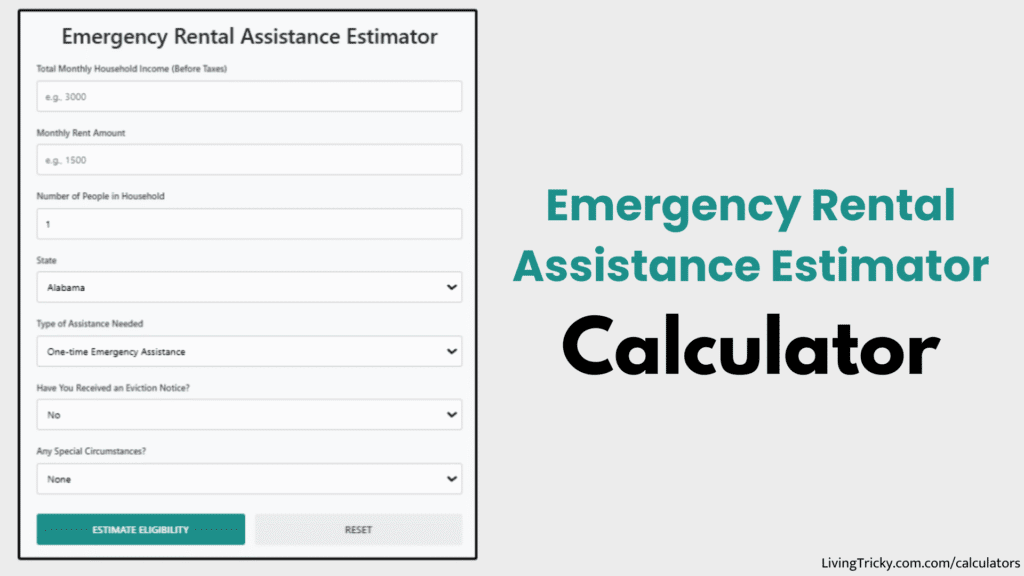 Emergency Rental Assistance Estimator Calculator
