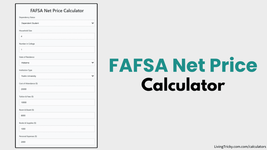 FAFSA Net Price Calculator