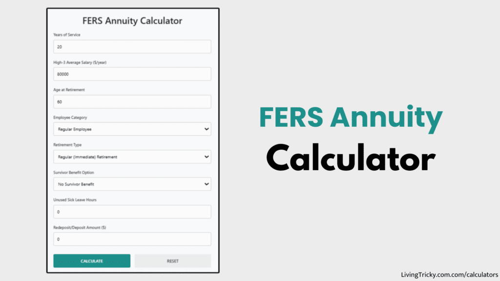 FERS Annuity Calculator