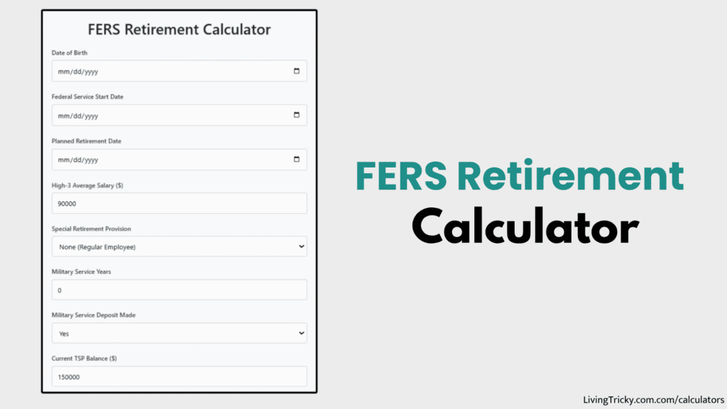 FERS Retirement Calculator