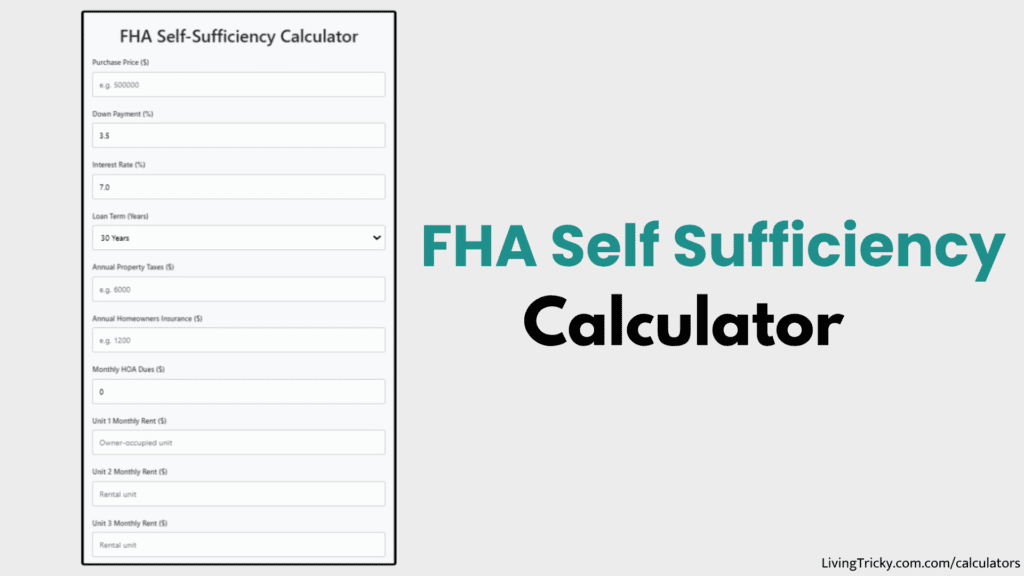 FHA Self Sufficiency Calculator