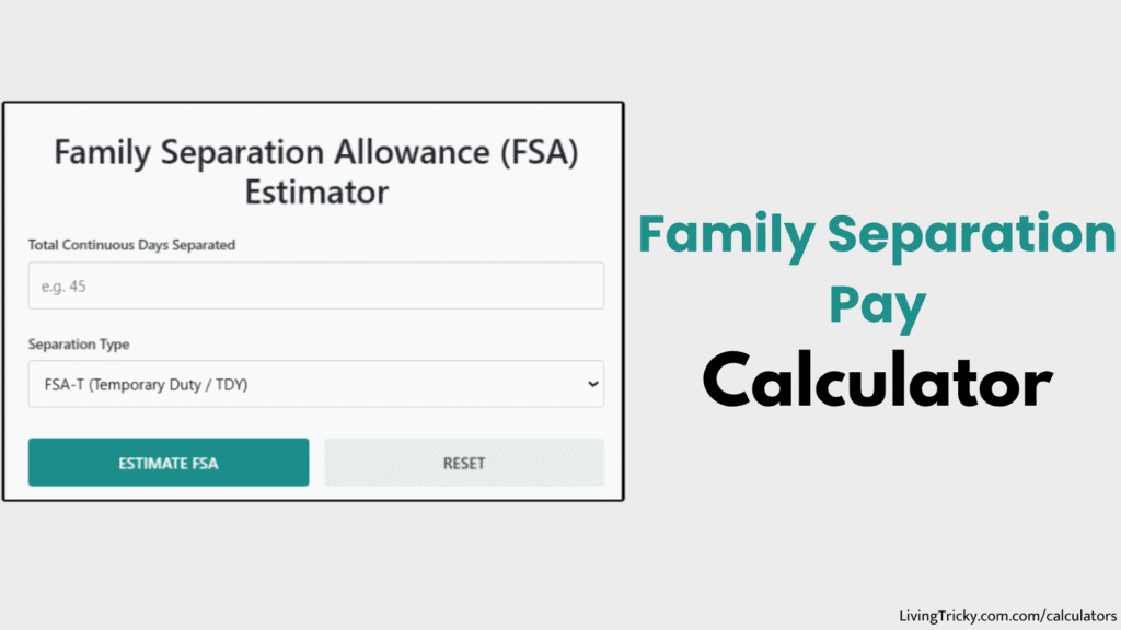 Family Separation Pay Calculator