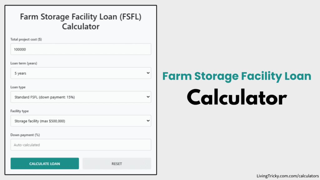 Farm Storage Facility Loan Calculator