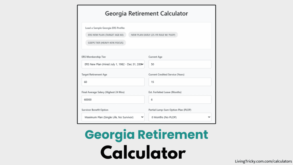Georgia Retirement Calculator