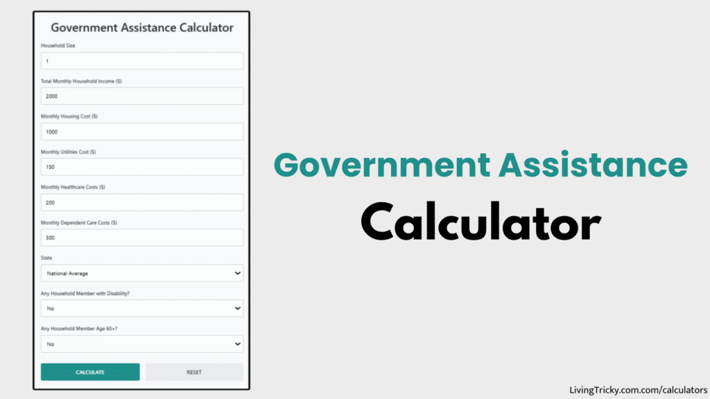 Government Assistance Calculator